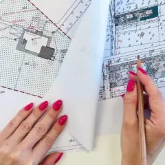 Mapa do celów projektowych cena: szczegółowy plan terenu z zaznaczonymi przyłączami i budynkami.