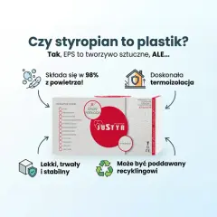Czy styropian to plastik? Tak, EPS to tworzywo sztuczne, ale składa się w 98% z powietrza, jest lekki, trwały i stabilny, a także może być poddawany recyklingowi.