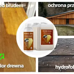 Impregnat olejowy Nano-Bau to idealny sposób, czym zabezpieczyć drewno. Chroni przed brudem, mchami i wilgocią, ożywiając jego kolor.