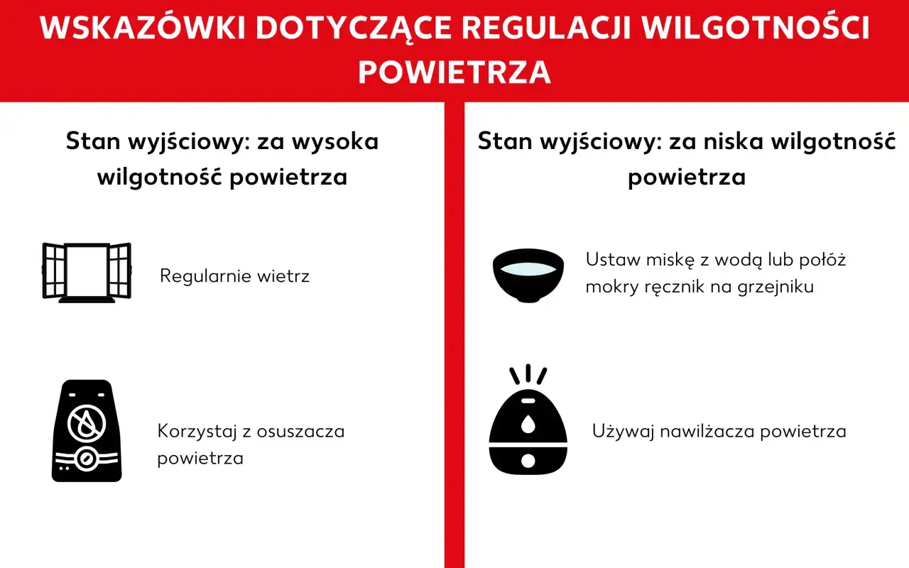 Wskazówki dotyczące regulacji wilgotności powietrza. Dowiedz się, co to higrometr i jak dbać o optymalną wilgotność.